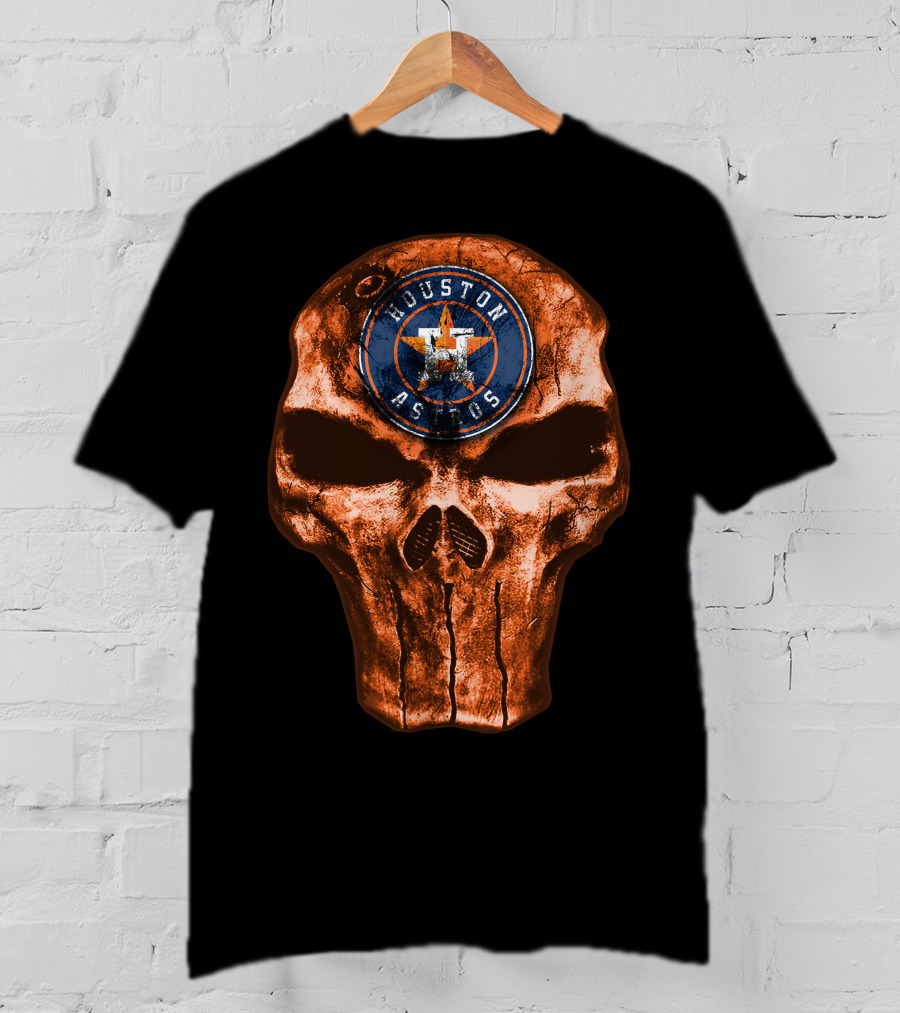 Houston Astros Skull T-Shirt