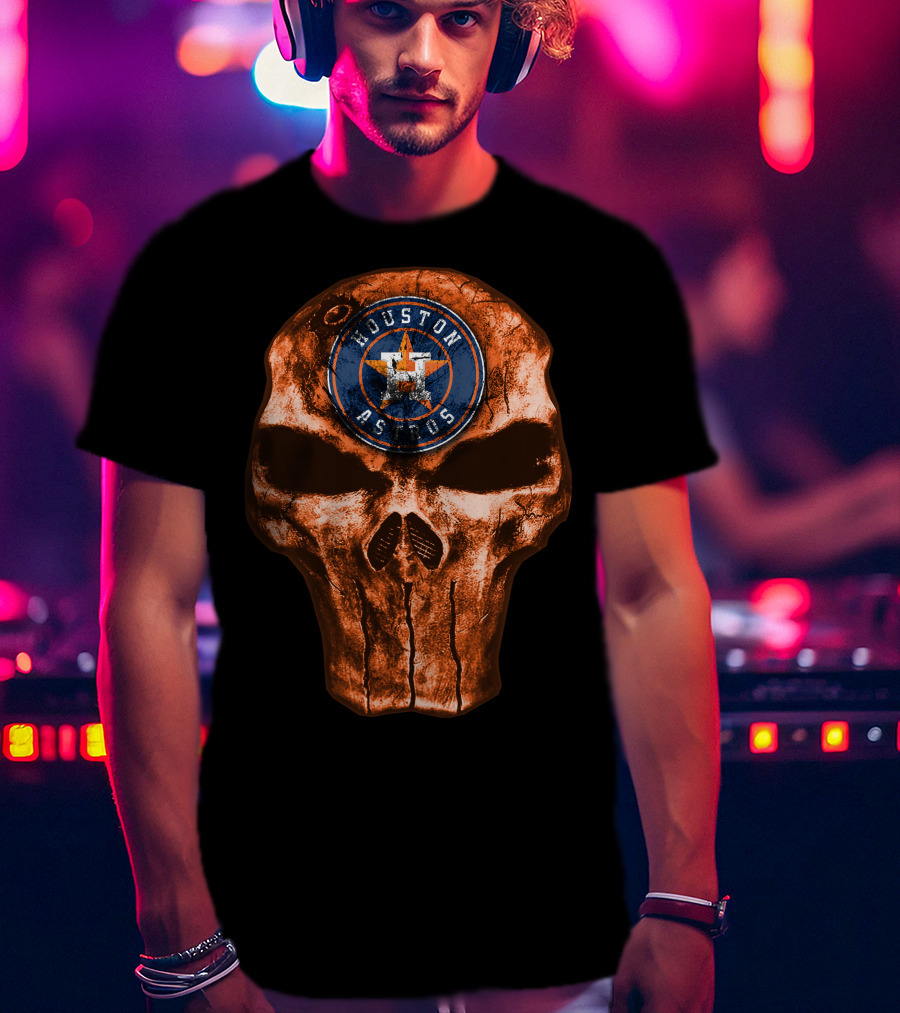 Houston Astros Skull T-Shirt