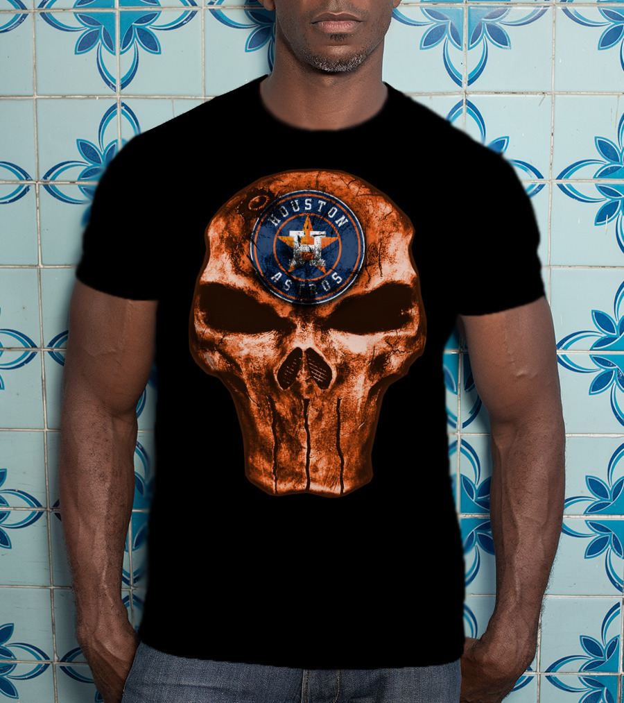 Houston Astros Skull T-Shirt