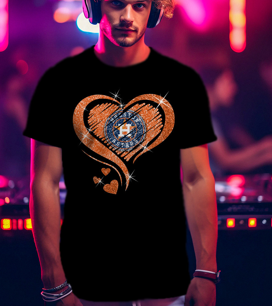 Houston Astros Heart T-Shirt