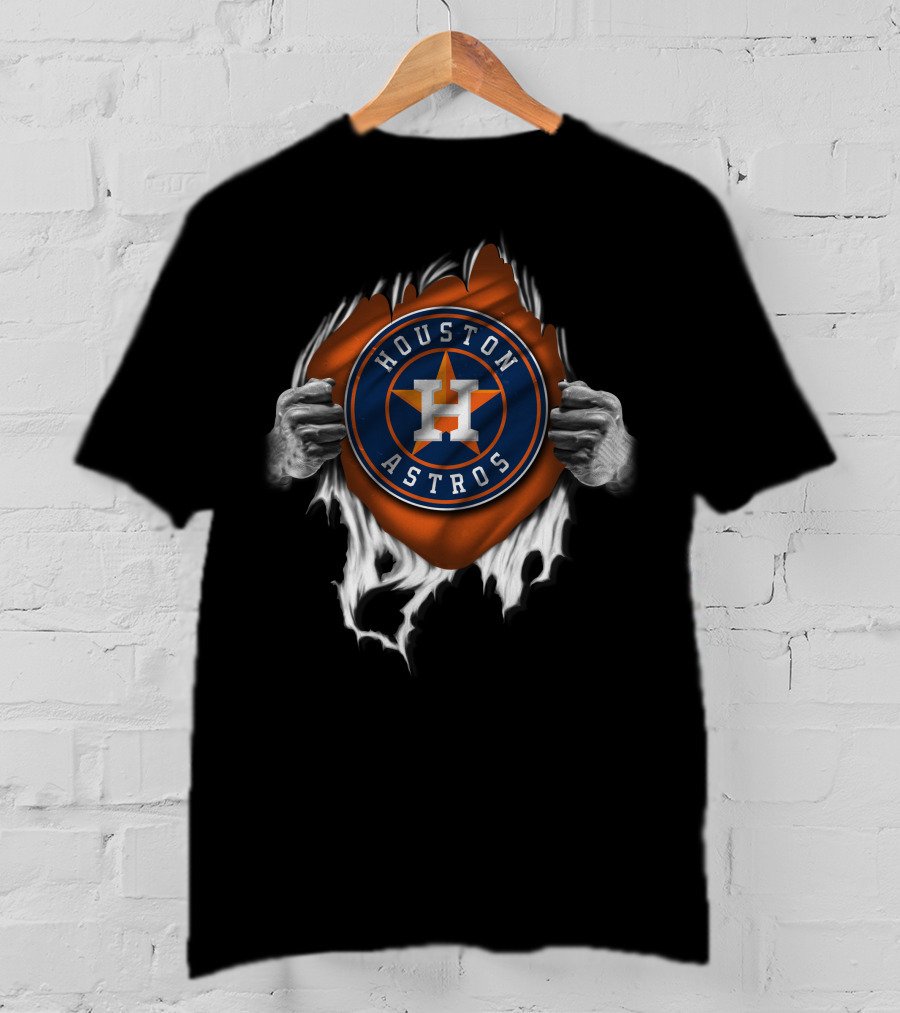 Houston Astros Logo Torn Reveal T-Shirt