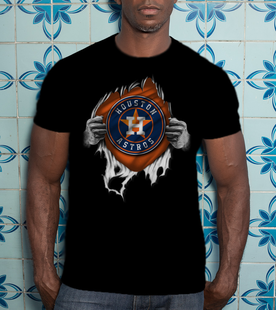 Houston Astros Logo Torn Reveal T-Shirt