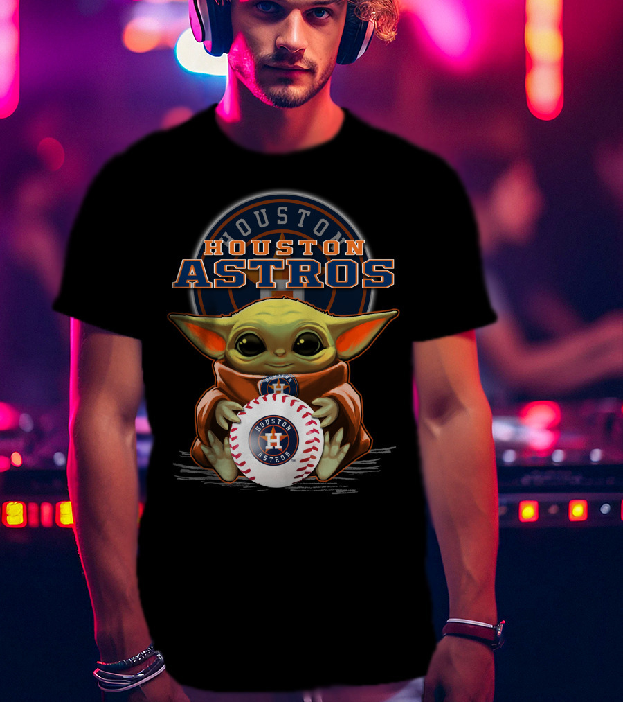 Houston Astros Yoda Baseball Fan T-Shirt