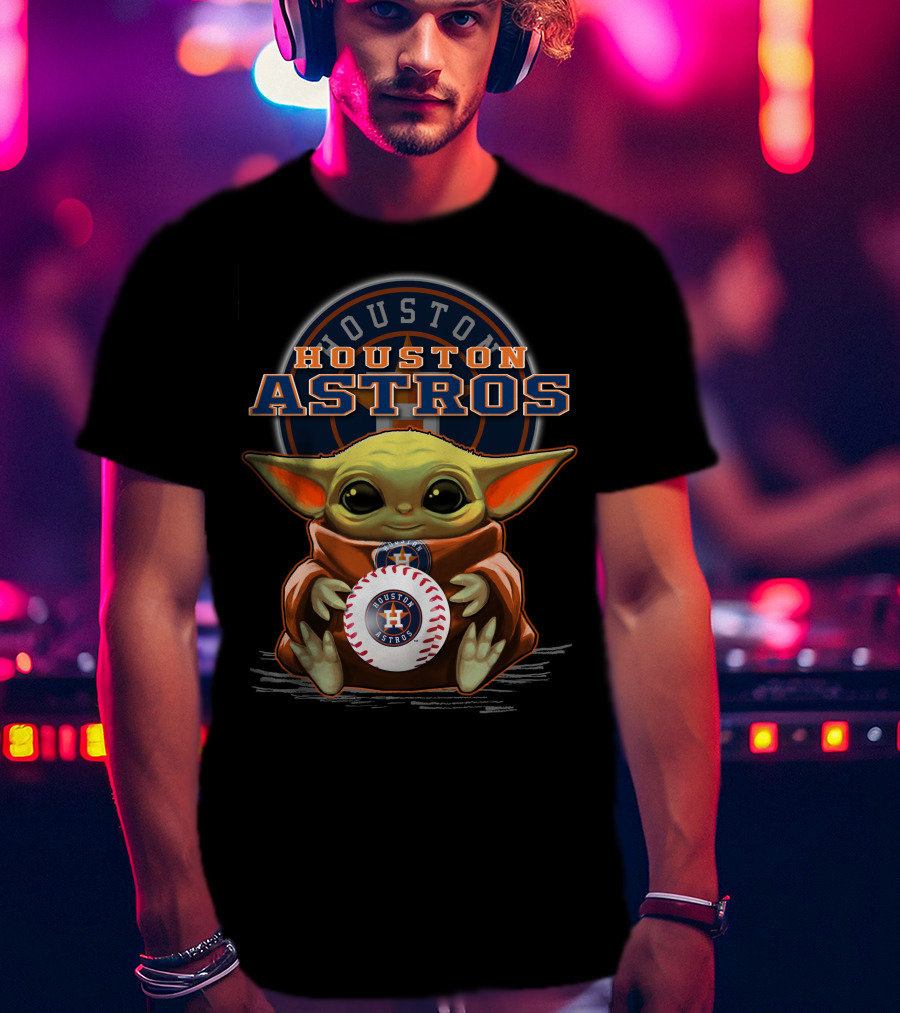 Houston Astros Yoda Baseball Team T-Shirt