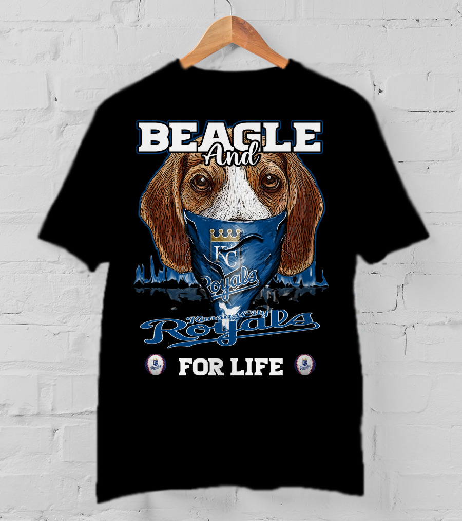 Beagle And Kansas City Royals For Life T-Shirt