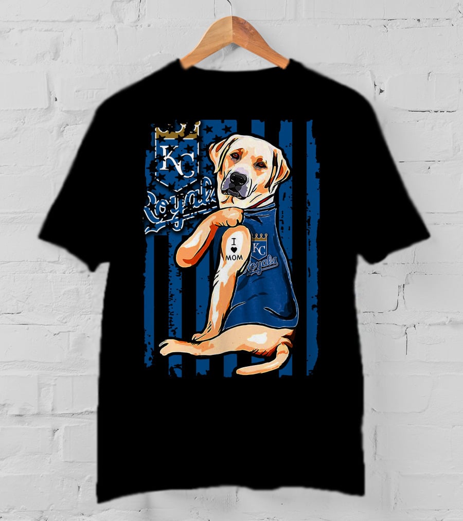 Labrador Retriever KC Royals I Love Mom T-Shirt