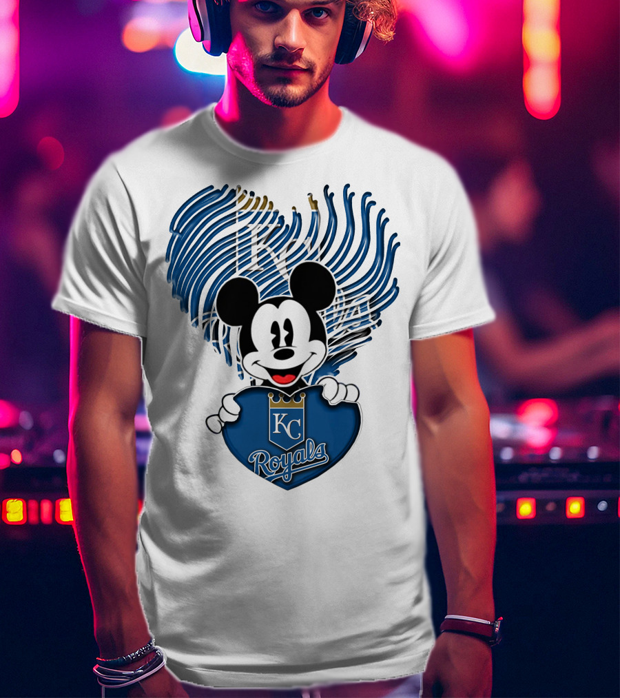 KC Royals Mickey Baseball T-Shirt