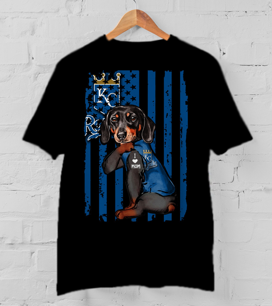 Dachshund KC Royals I Heart Mom T-Shirt