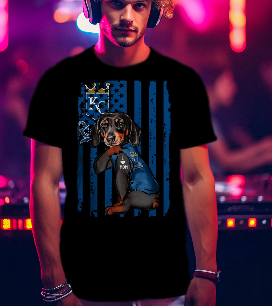 Dachshund KC Royals I Heart Mom T-Shirt