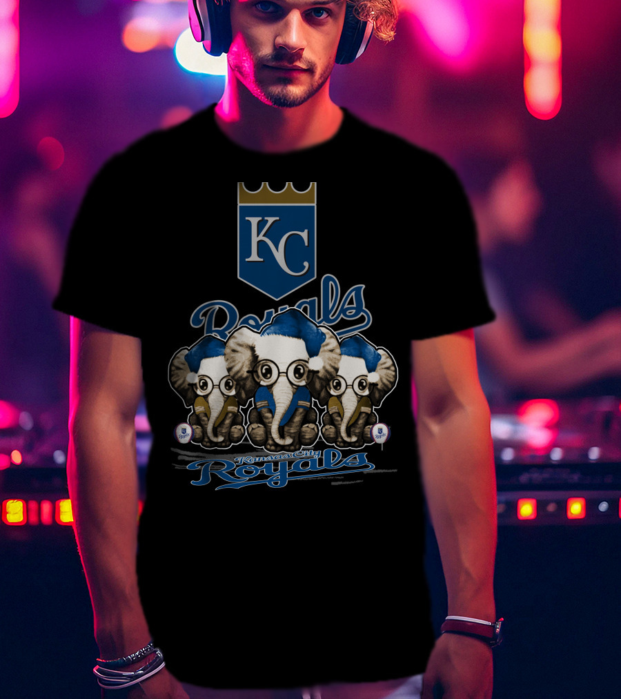 Kansas City Royals Christmas Elephants KC Royals T-Shirt