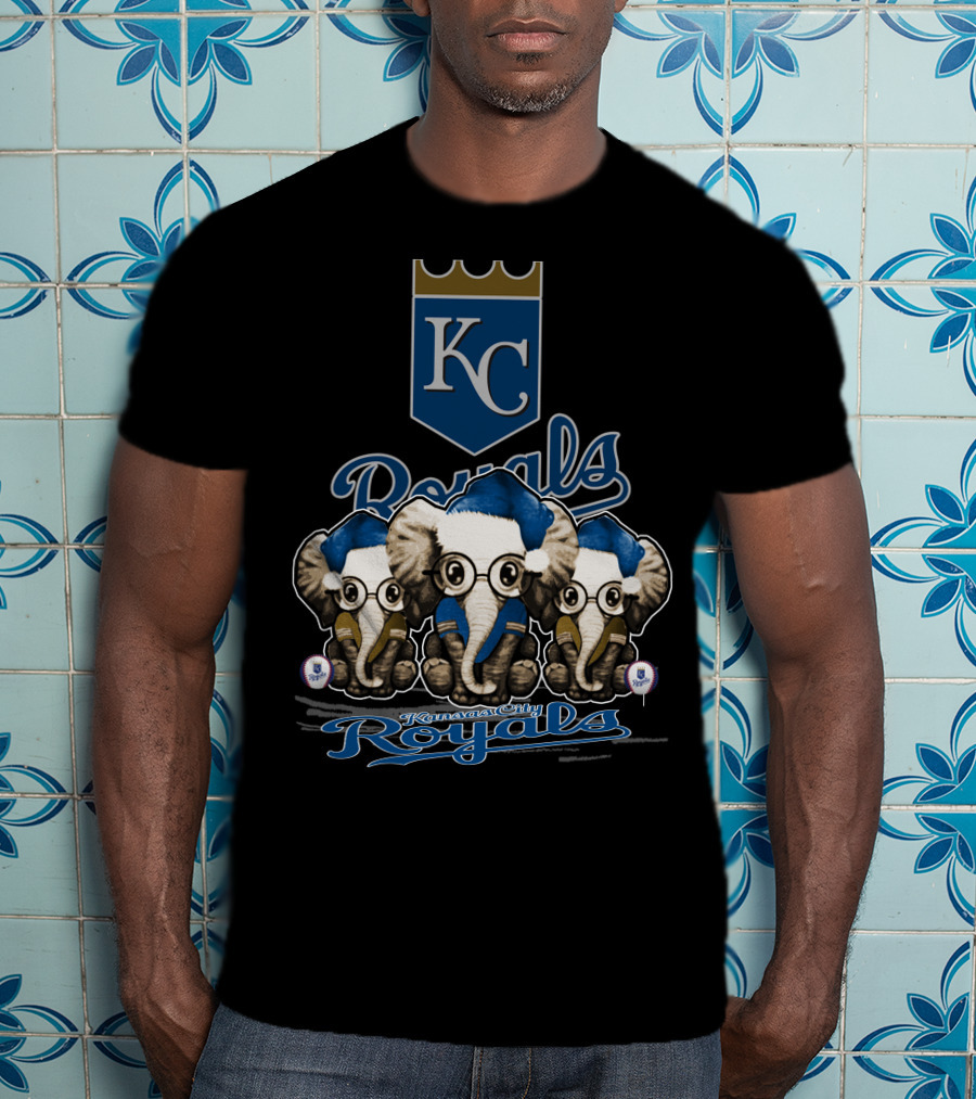 Kansas City Royals Christmas Elephants KC Royals T-Shirt