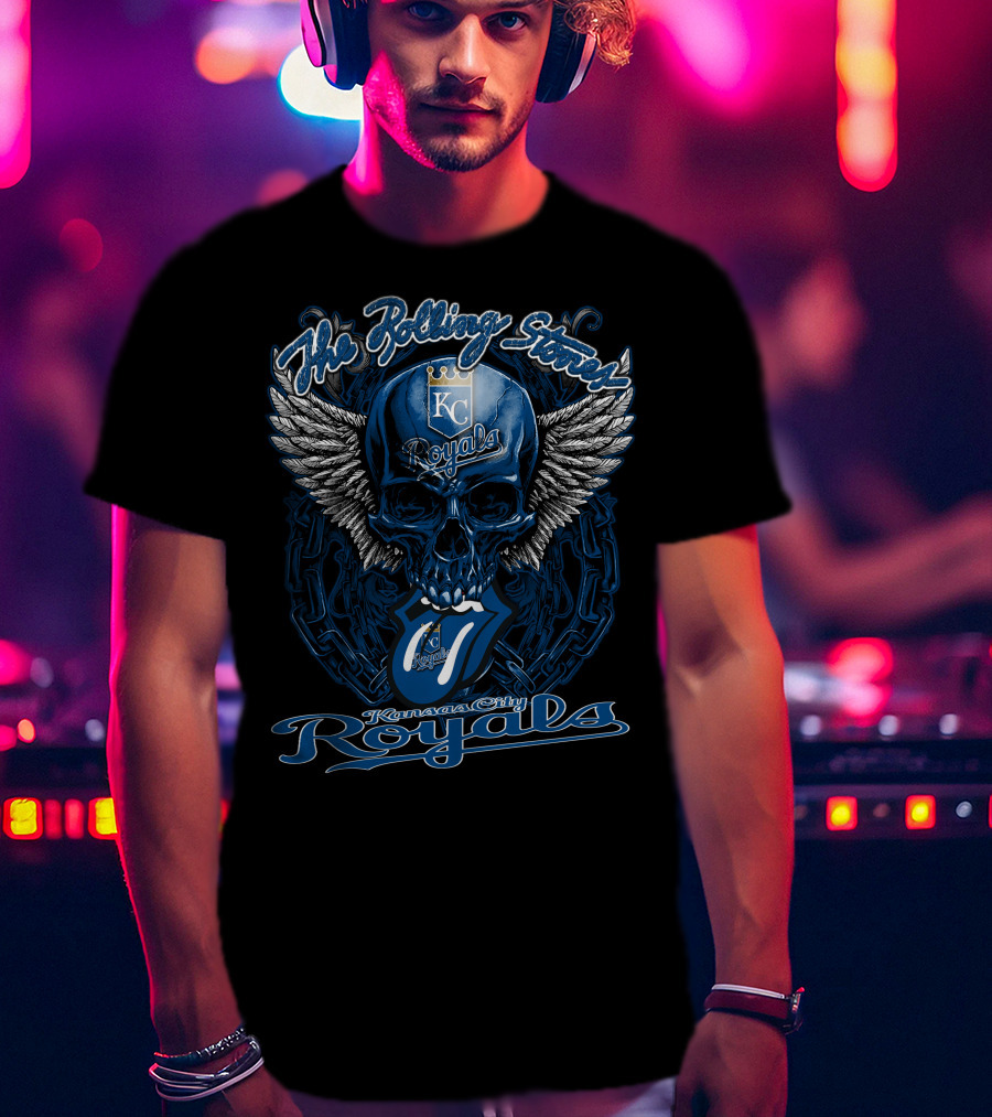 The Rolling Stones Kc Royals Skull Wings T-Shirt