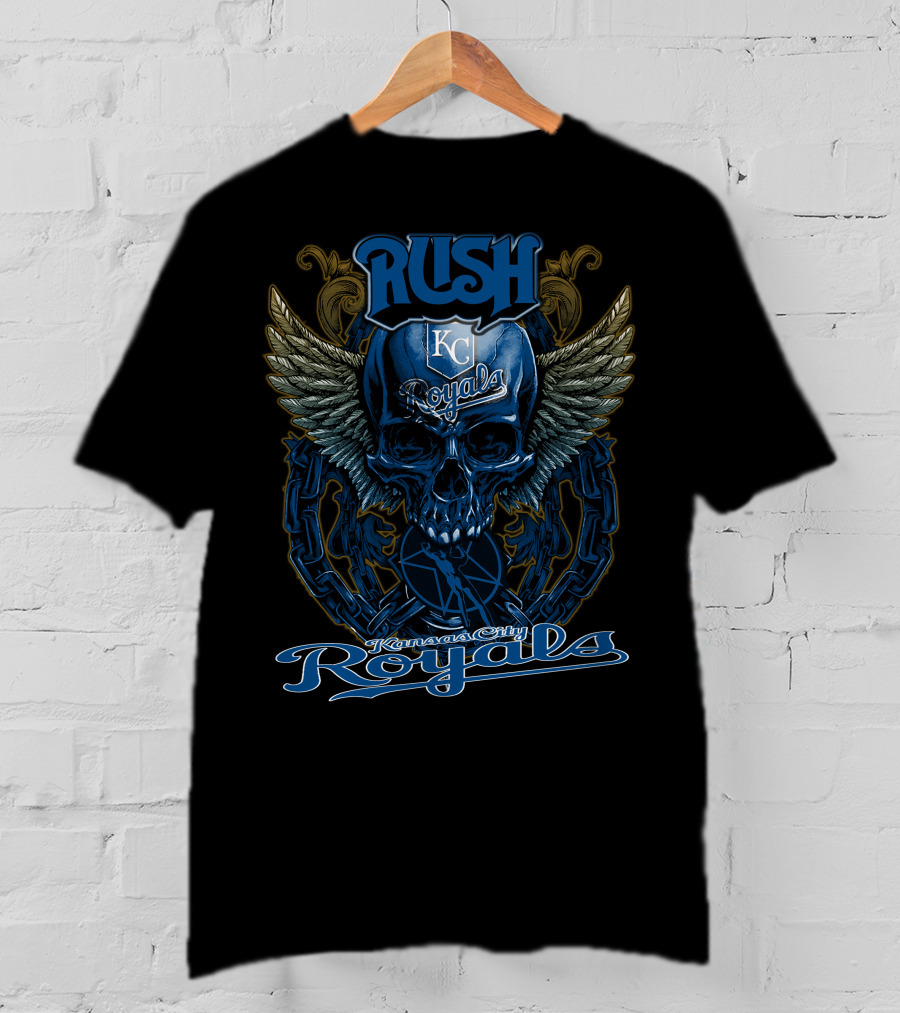 Rush Kansas City Royals Skull Wings T-Shirt
