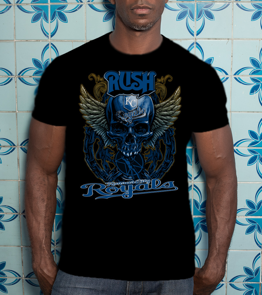 Rush Kansas City Royals Skull Wings T-Shirt