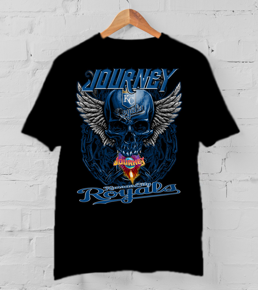 Journey Kansas City Royals Skull Wings T-Shirt