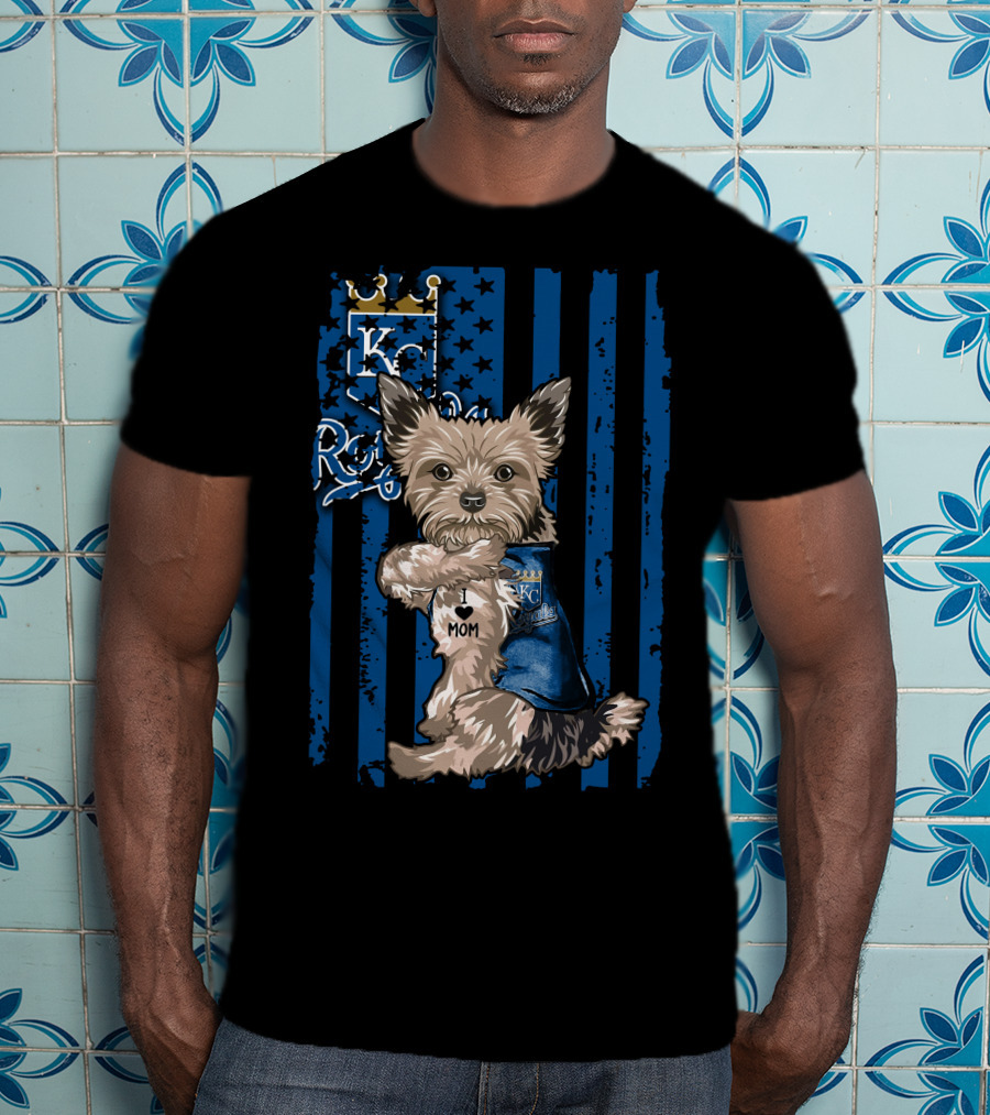 Yorkshire Terrier KC Royals I Love Mom T-Shirt