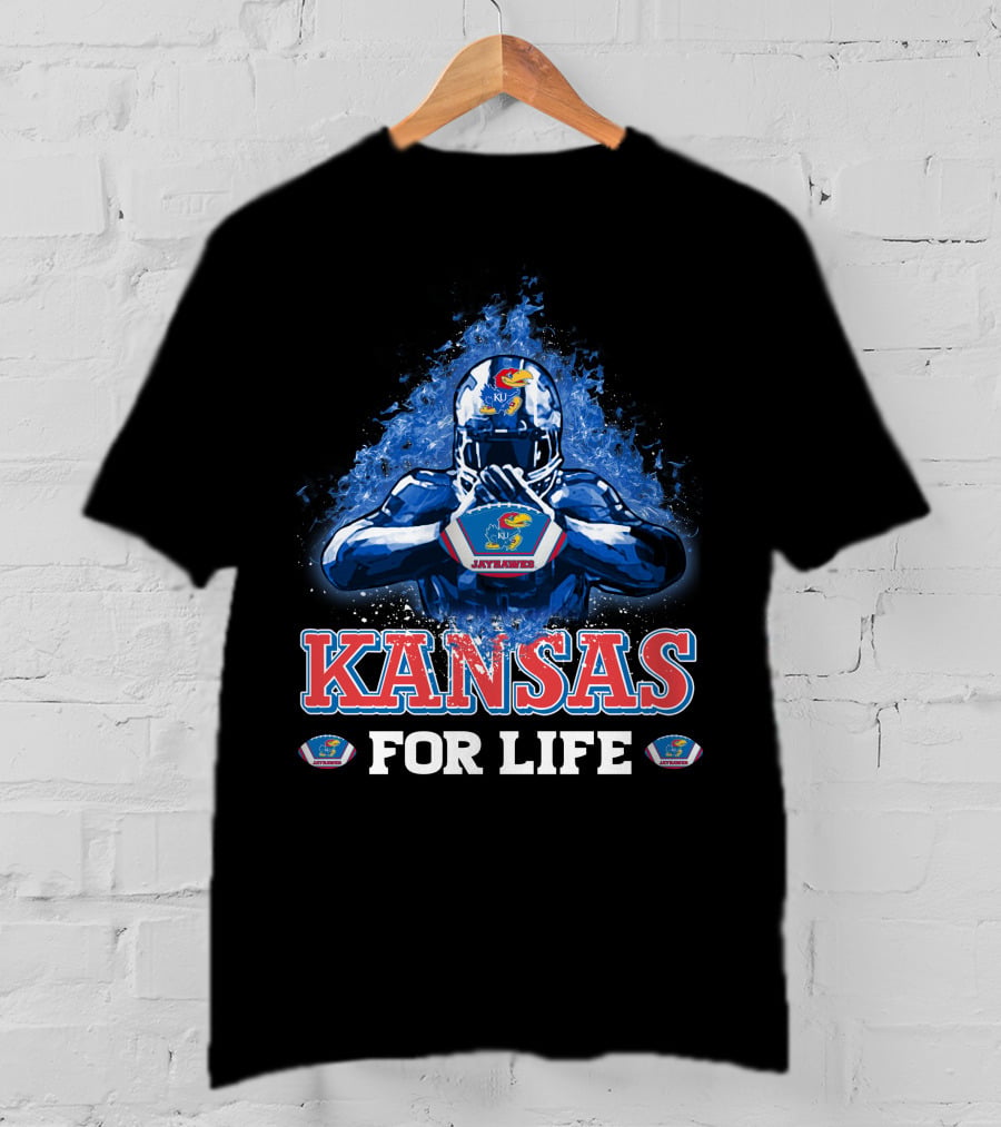 Kansas Jayhawks Football For Life T-Shirt