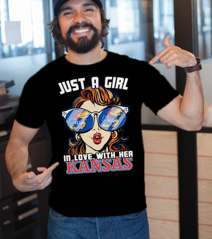 Just A Girl In Love With Her Kansas Jayhawks KU T-Shirt