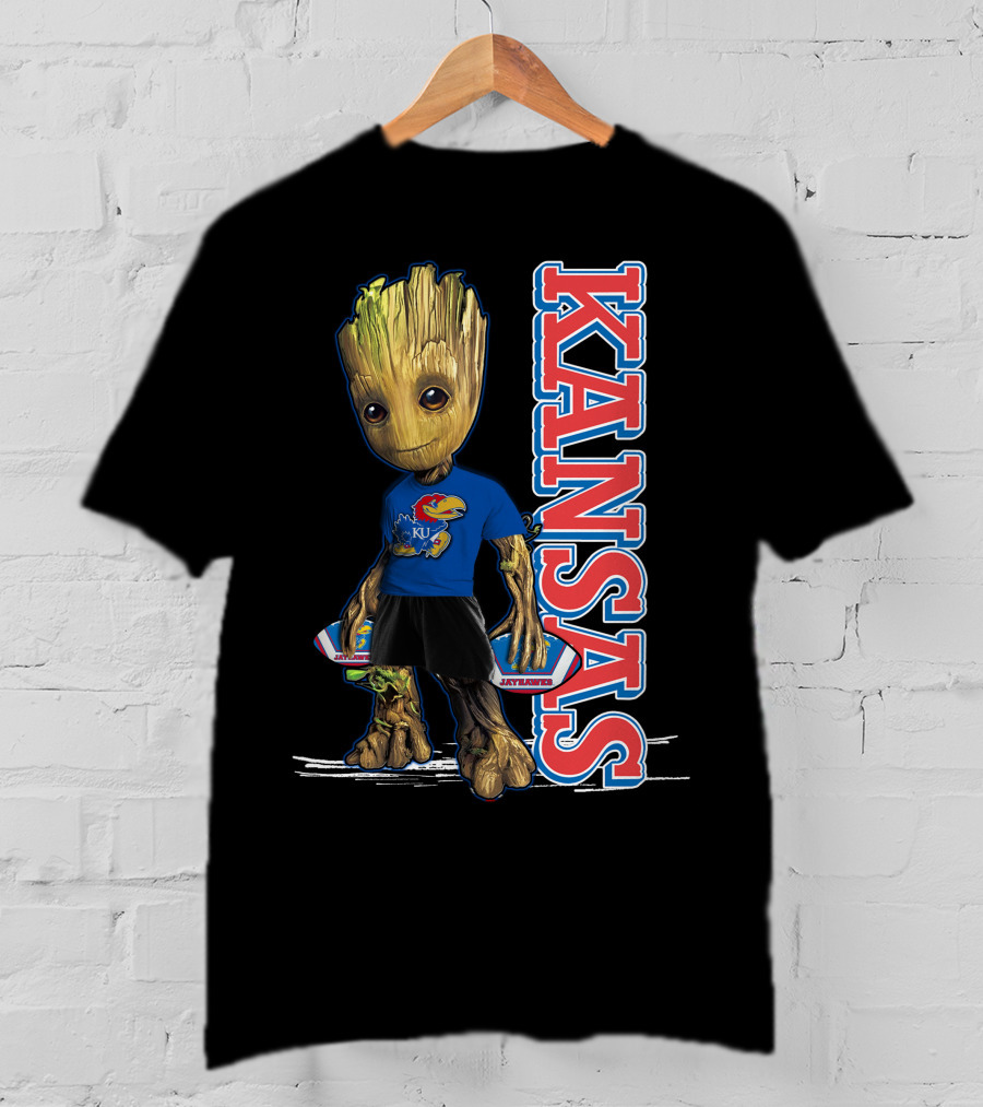 Groot Kansas Jayhawks KU Jayhawk Fan T-Shirt