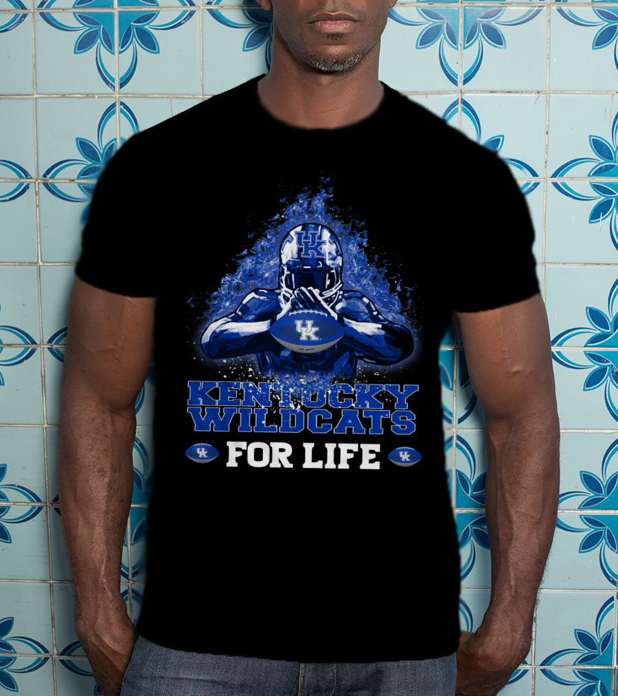 Kentucky Wildcats UK For Life Football Fan T-Shirt