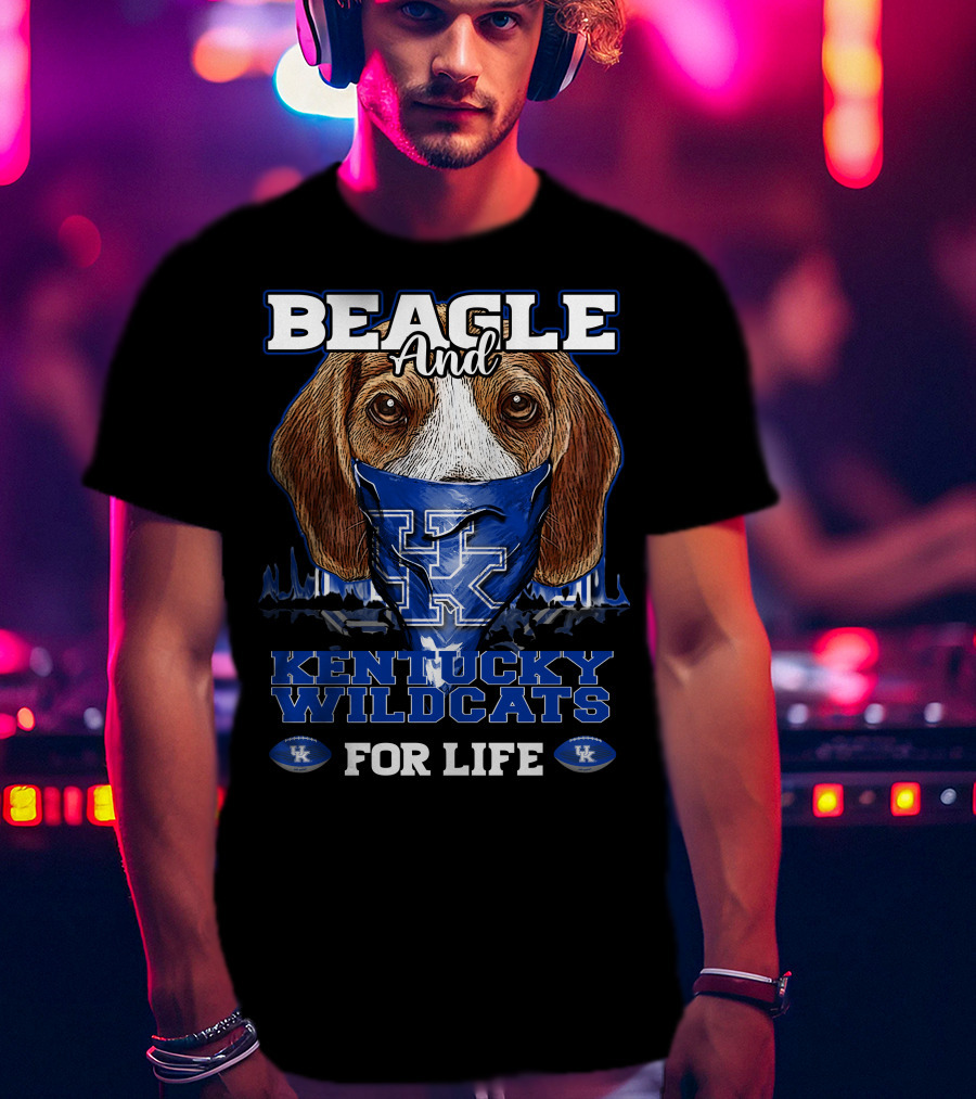 Beagle And Kentucky Wildcats For Life T-Shirt