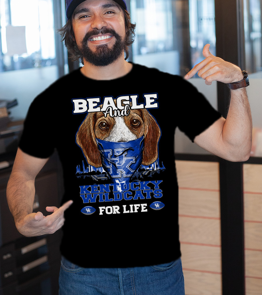 Beagle And Kentucky Wildcats For Life T-Shirt