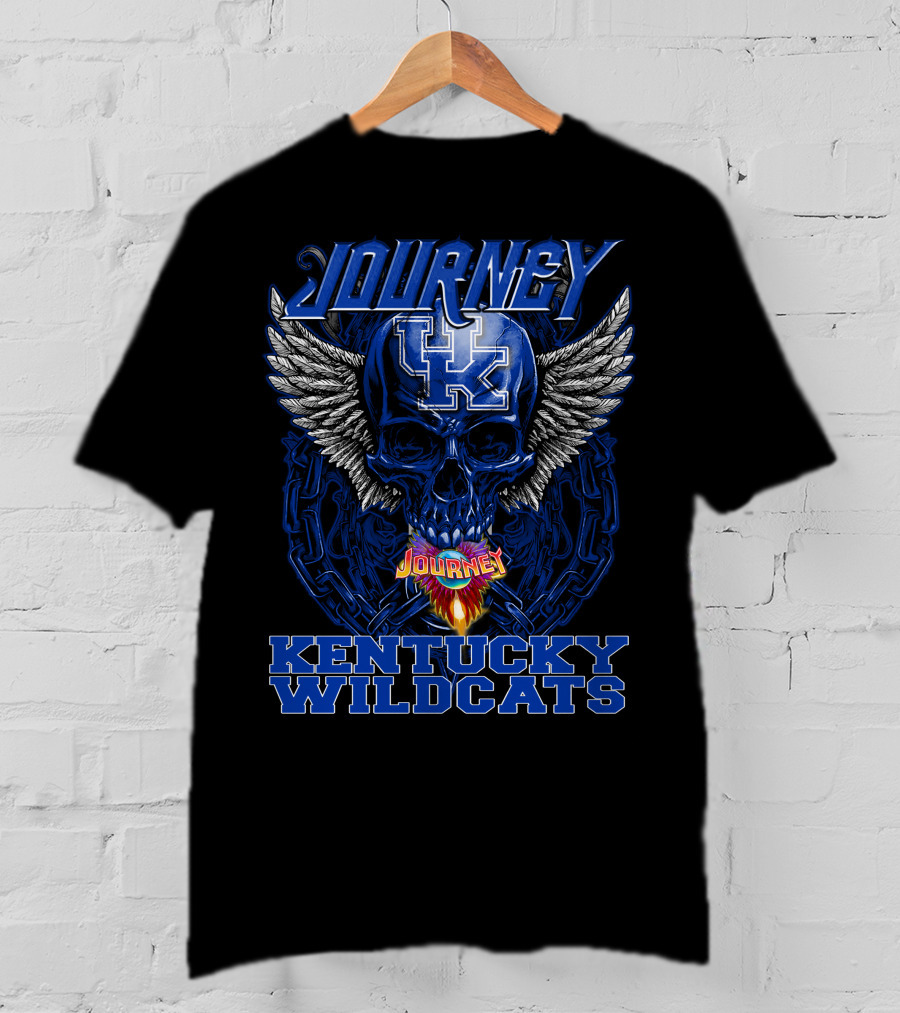Journey Kentucky Wildcats UK Skull Wings T-Shirt