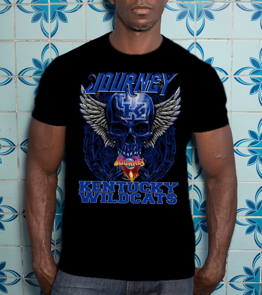 Journey Kentucky Wildcats UK Skull Wings T-Shirt