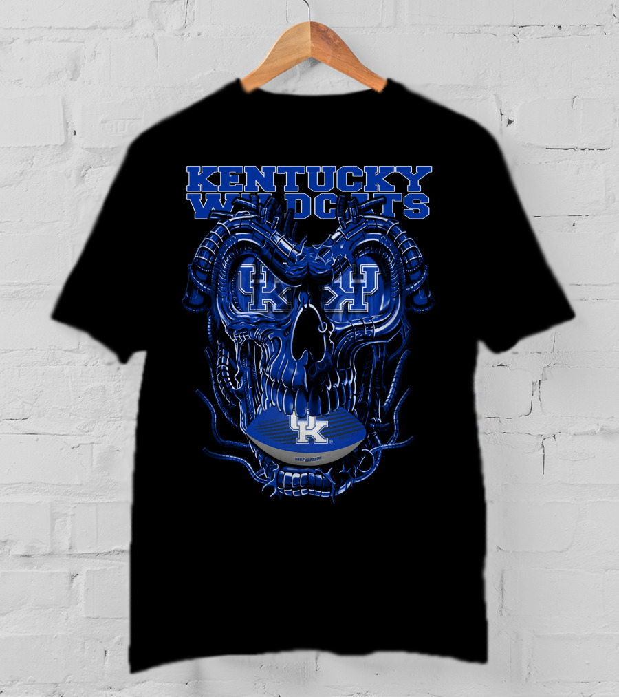 Kentucky Wildcats Dragonskull Football Helmet T-Shirt