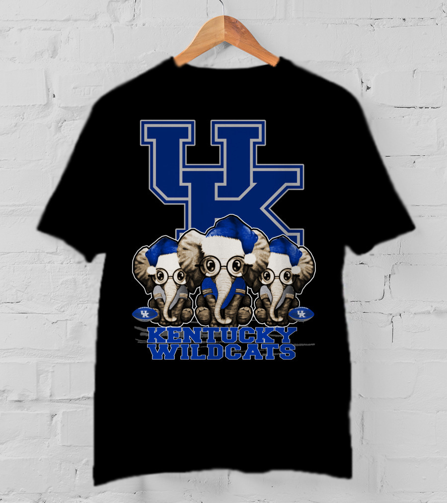 Kentucky Wildcats Elephant Christmas Trio With UK T-Shirt