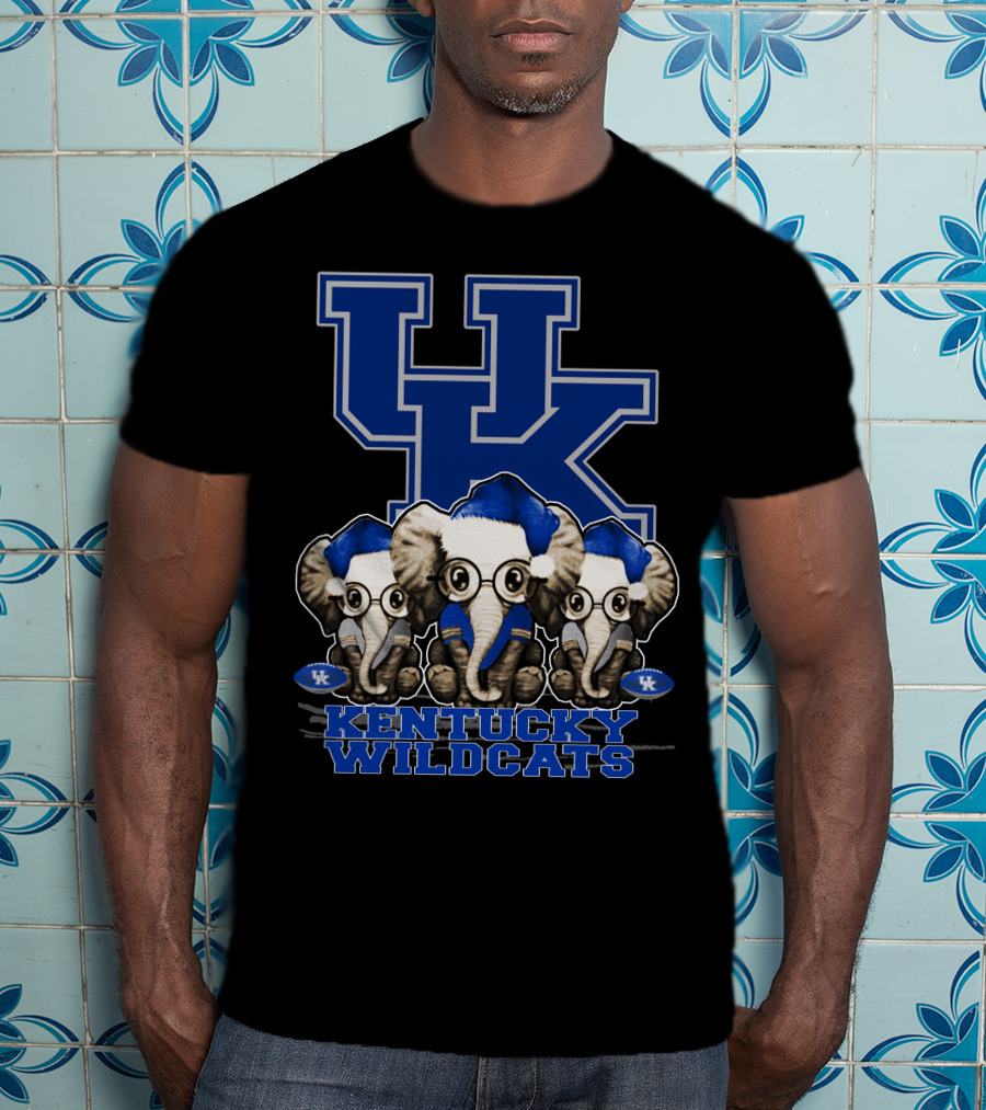 Kentucky Wildcats Elephant Christmas Trio With UK T-Shirt