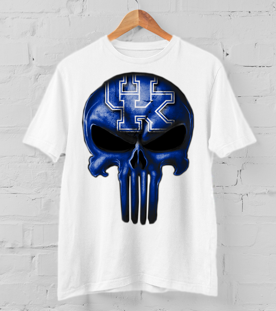Kentucky Wildcats UK Blue Skull T-Shirt