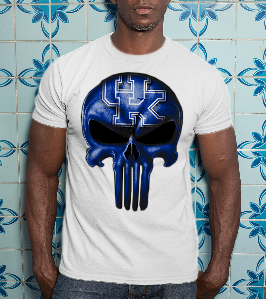 Kentucky Wildcats UK Blue Skull T-Shirt