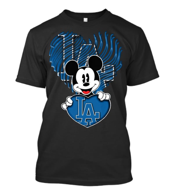 Mick LA Heart Los Angeles Dodgers T-Shirt