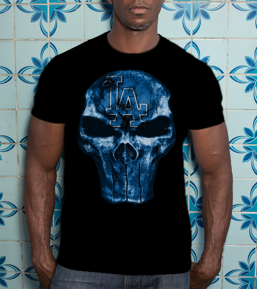 LA Skull Los Angeles Dodgers T-Shirt