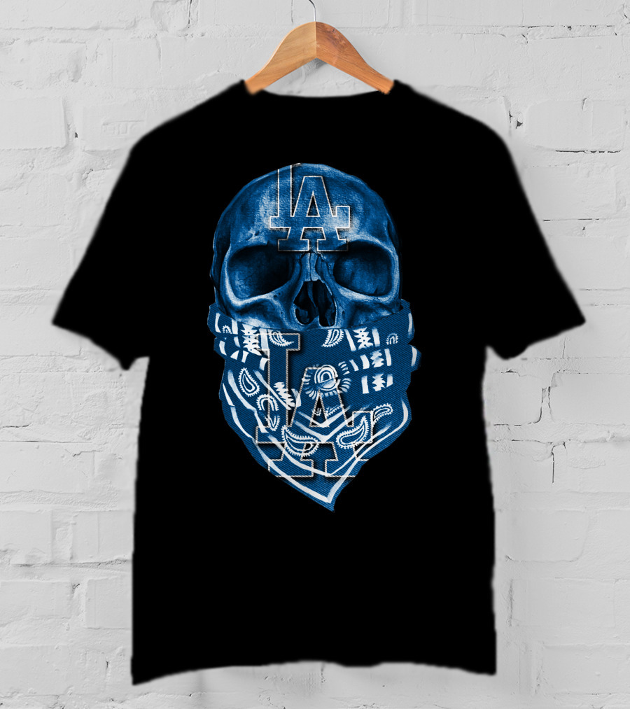 LA Dodgers Skull Bandana T-Shirt
