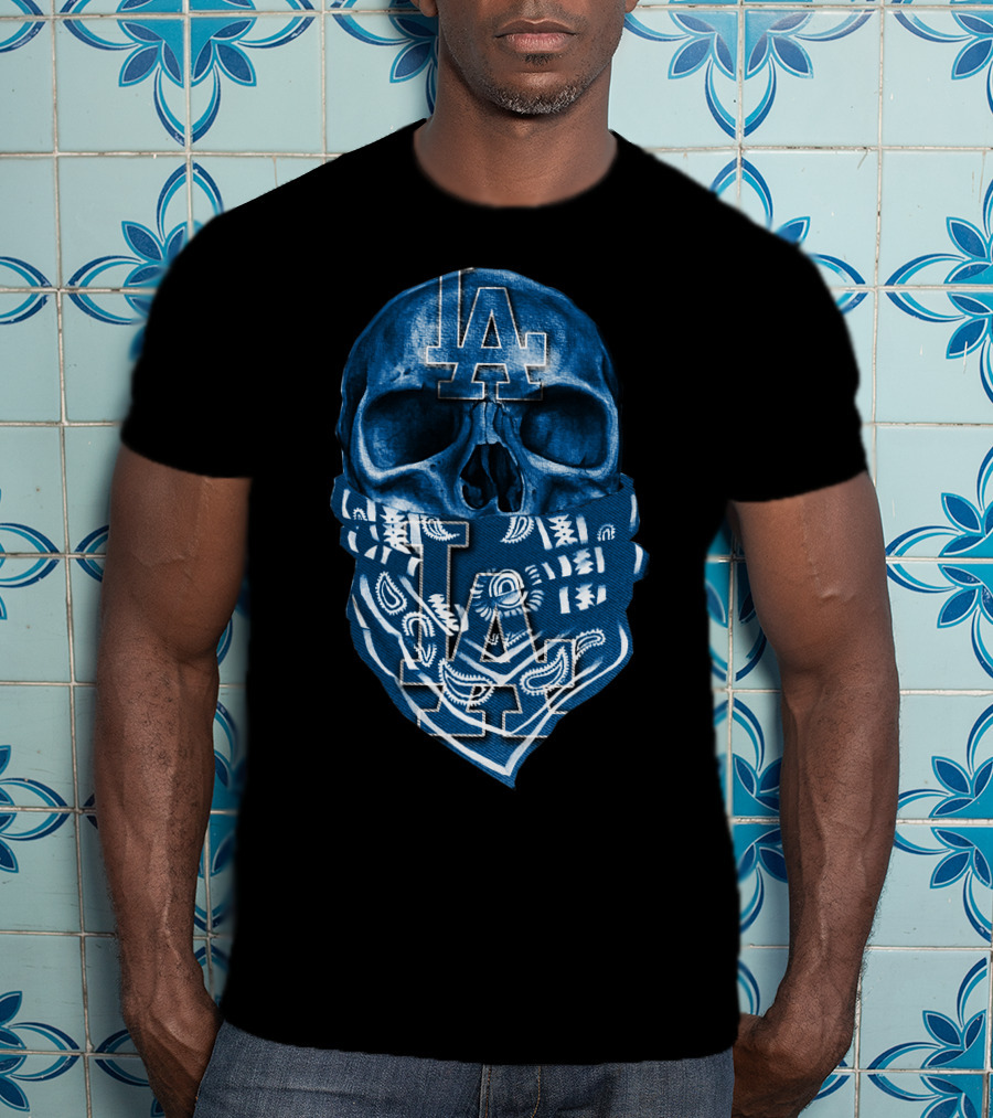 LA Dodgers Skull Bandana T-Shirt