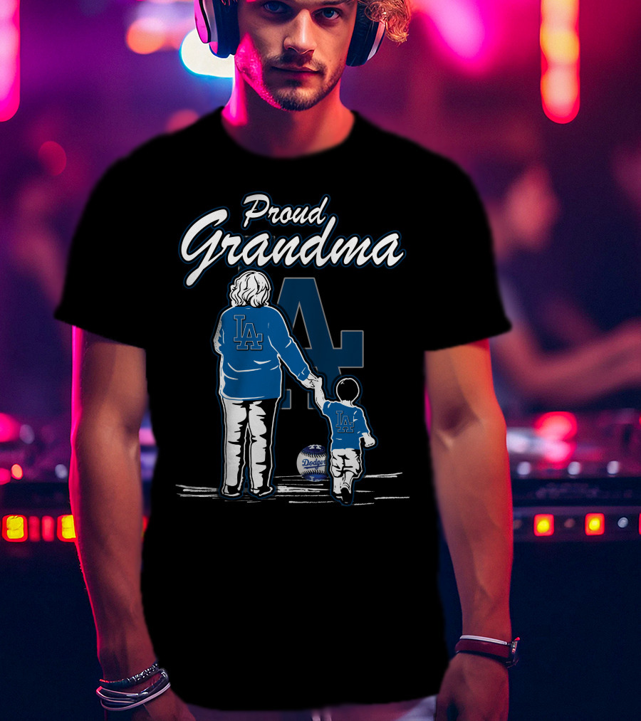 Proud Grandma LA Dodgers Fan With Child Team Spirit T-Shirt