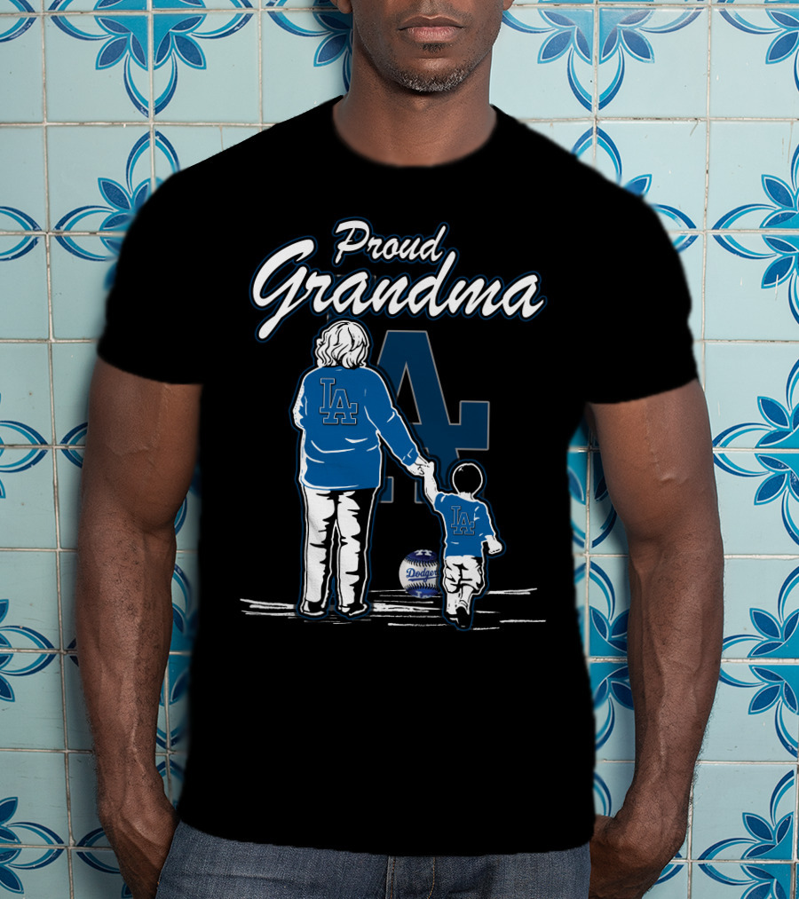 Proud Grandma LA Dodgers Fan With Child Team Spirit T-Shirt