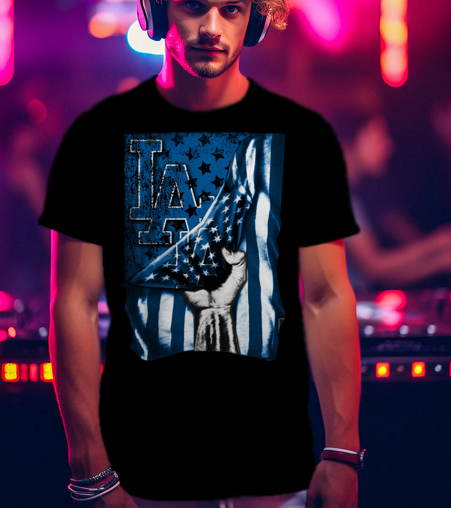 LA Dodgers American Flag T-Shirt