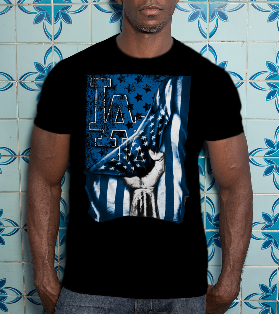 LA Dodgers American Flag T-Shirt