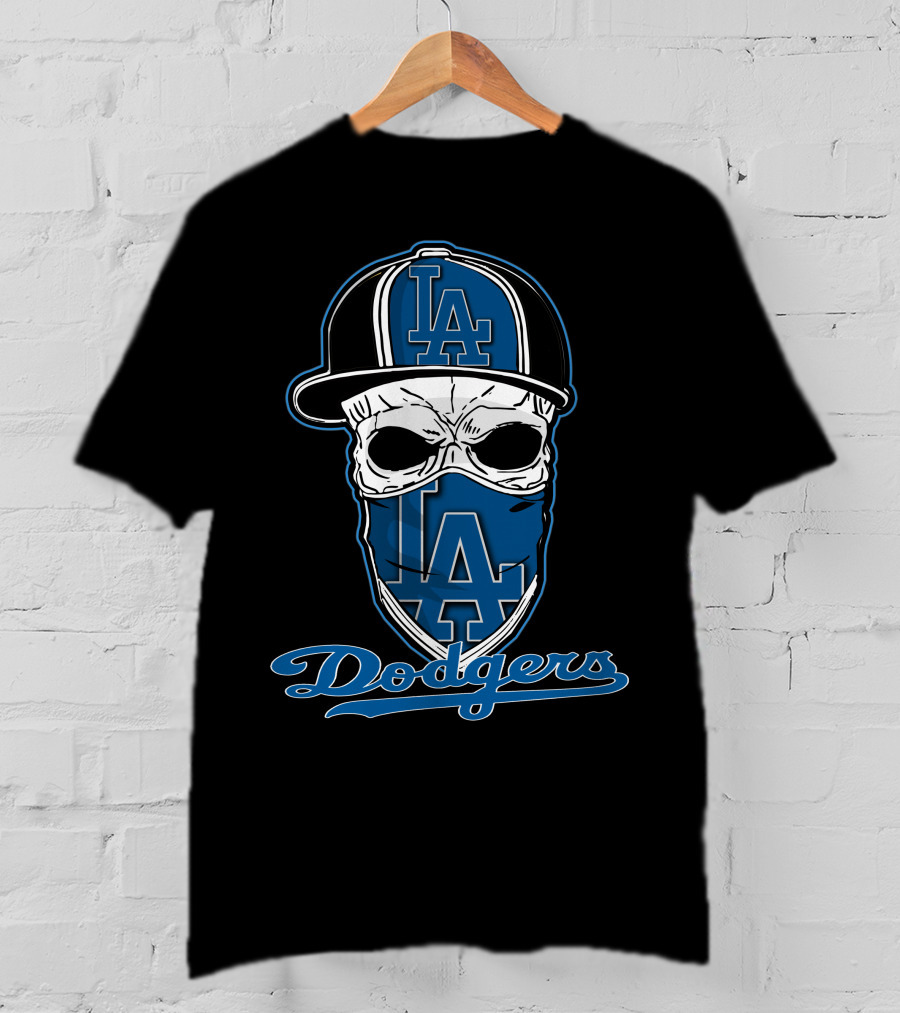 Dodgers Skull Hat LA Los Angeles T-Shirt