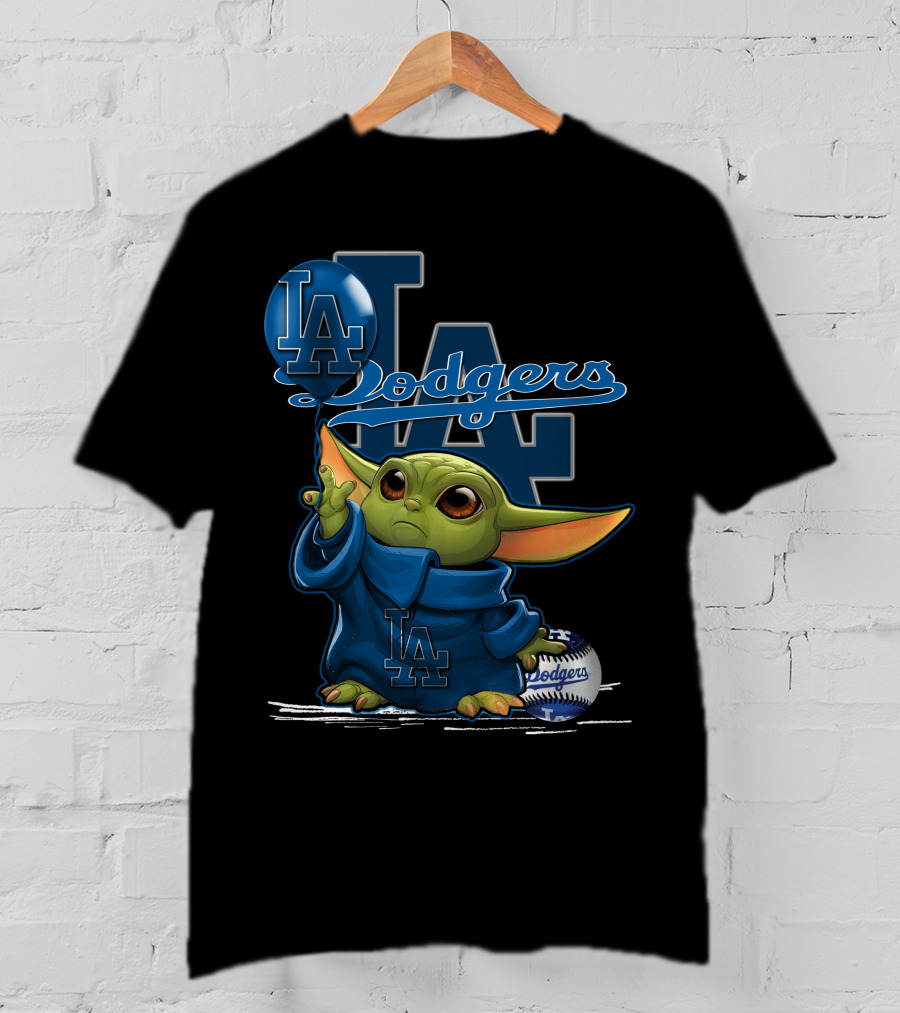 Yoda Dodgers LA Baseball Jedi Team Spirit T-Shirt