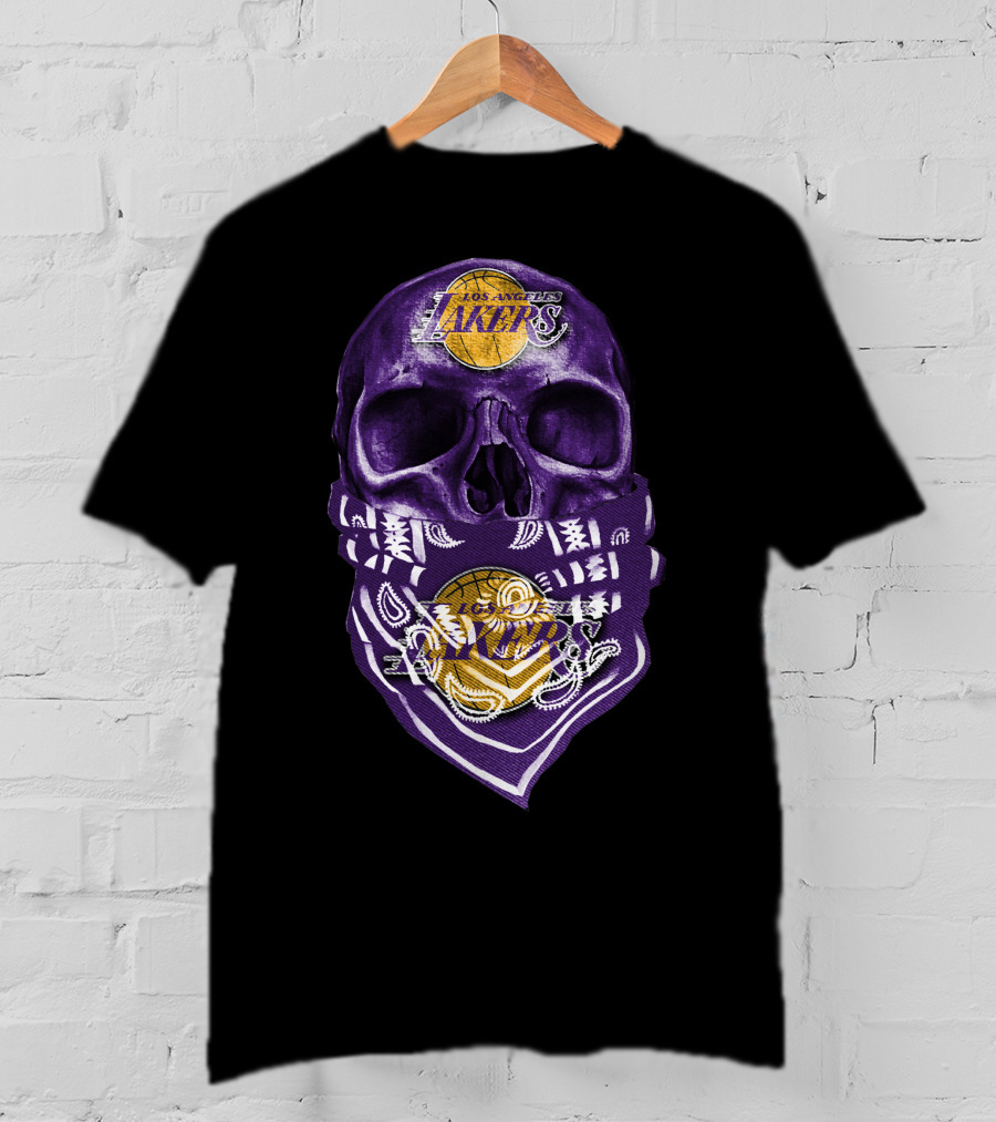 Los Angeles Lakers Skull Bandana NBA T-Shirt