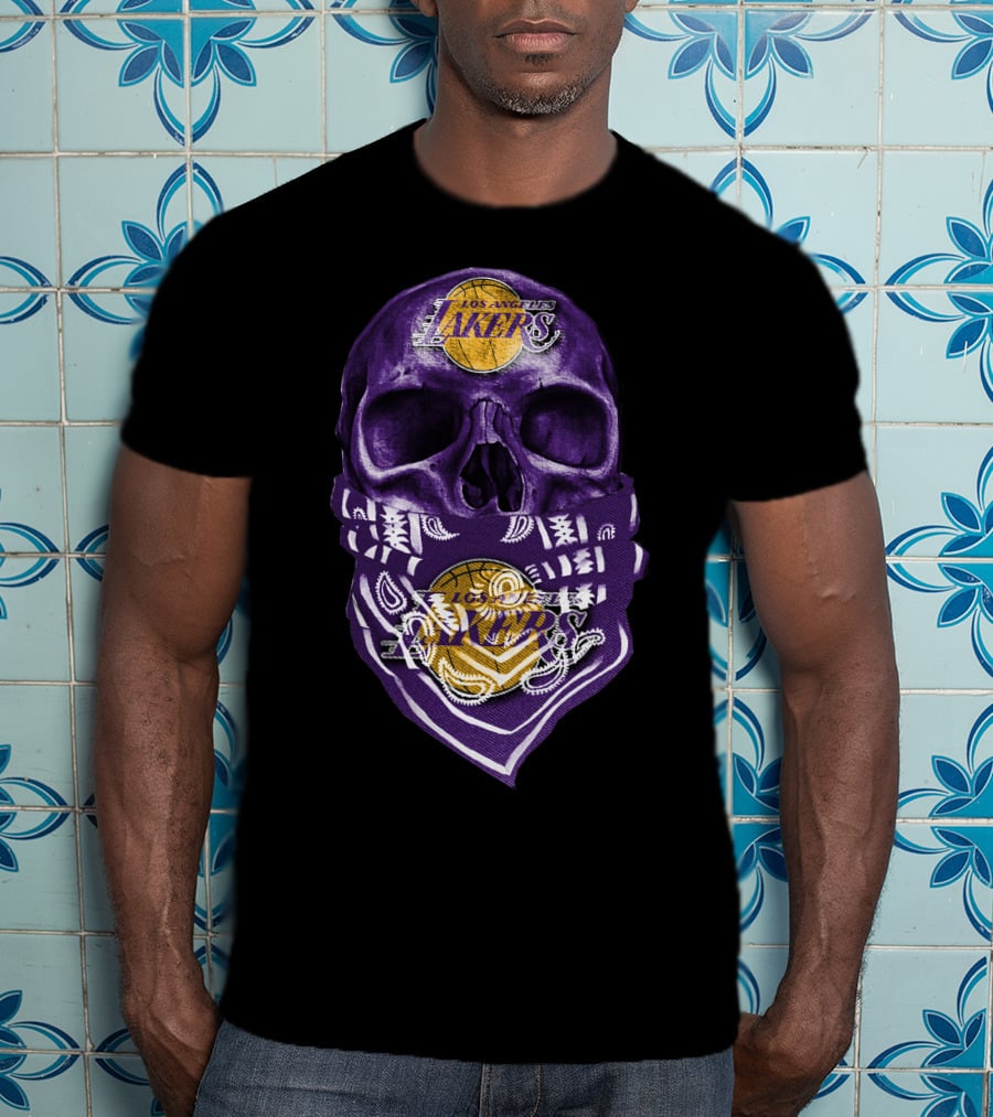 Los Angeles Lakers Skull Bandana NBA T-Shirt