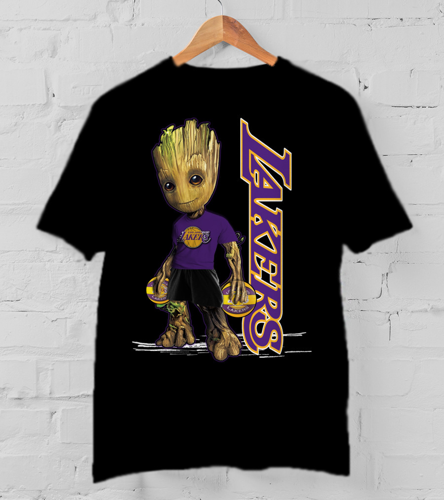 Groot Lakers Basketball Fan Character T-Shirt