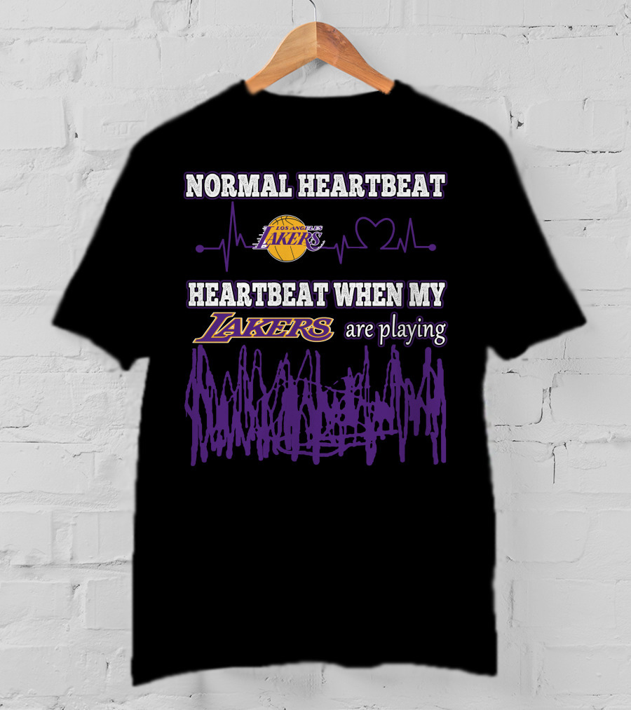 Normal Heartbeat Heartbeat When My Los Angeles Lakers Are Playing T-Shirt