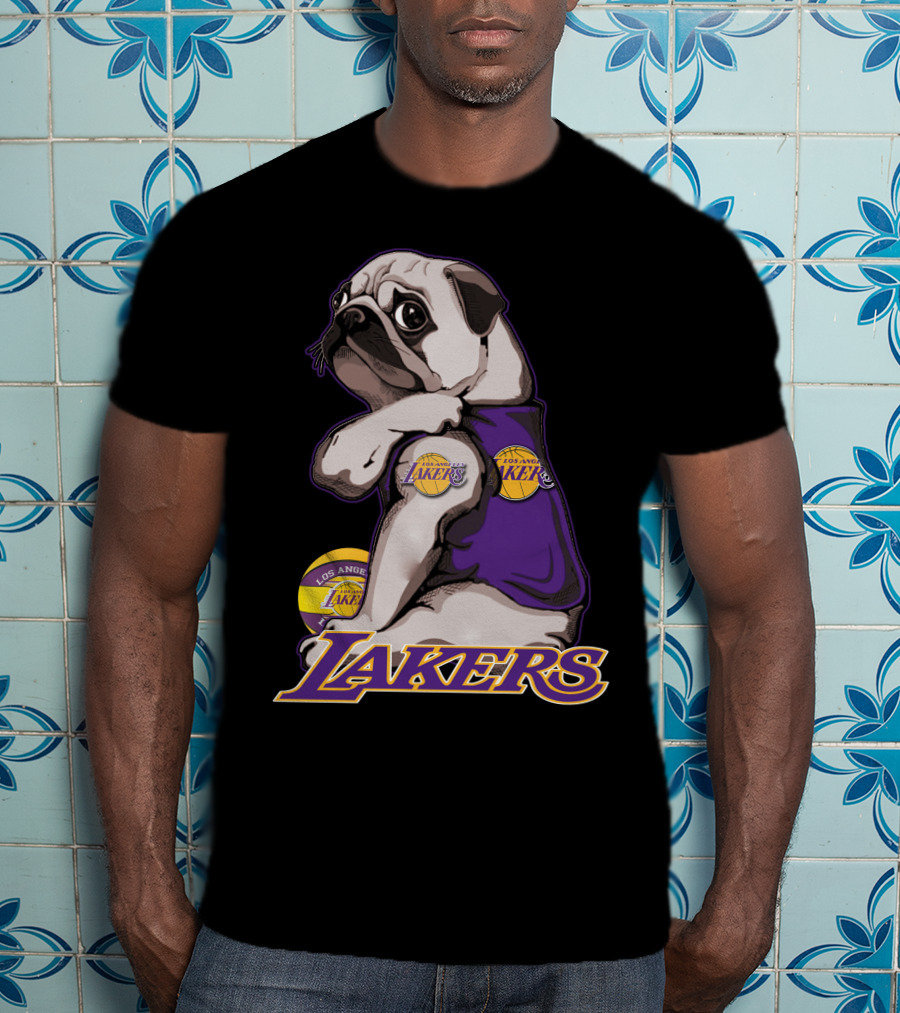 Pug Los Angeles Lakers Basketball T-Shirt