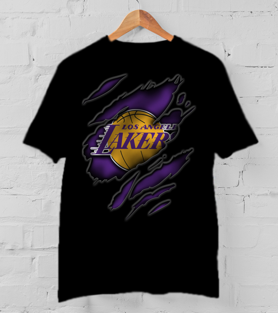 Los Angeles Lakers Torn Basketball Claw Marks T-Shirt