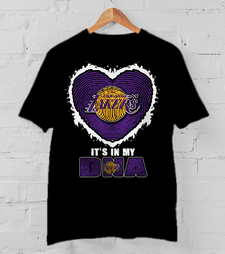 It's In My DNA Los Angeles Lakers Heart T-Shirt